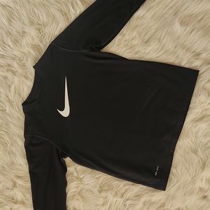 Boys Nike Black Dry Fit Longsleeve (Medium)